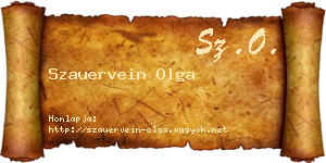 Szauervein Olga névjegykártya