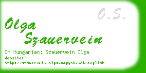 olga szauervein business card